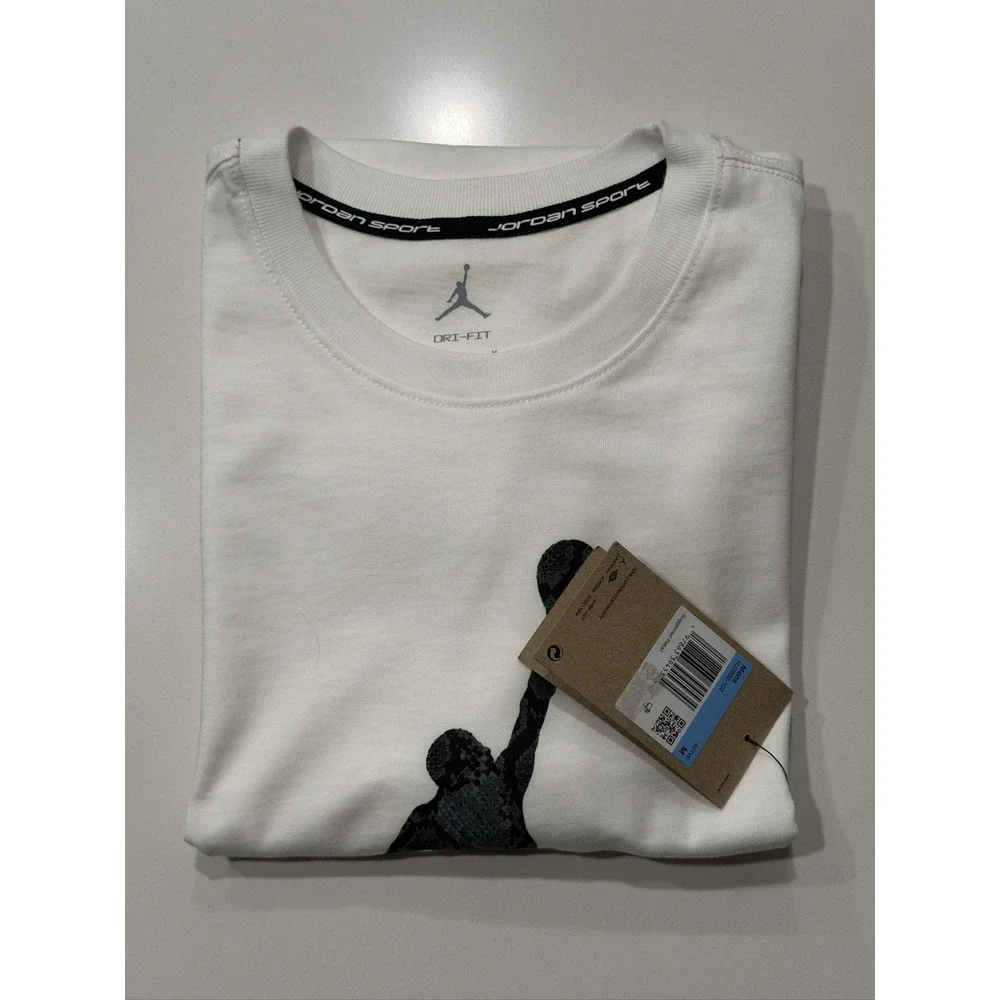 Jordan Sport Dri-FIT Jumpman T-Shirt White Men's Medium HJ2862-102